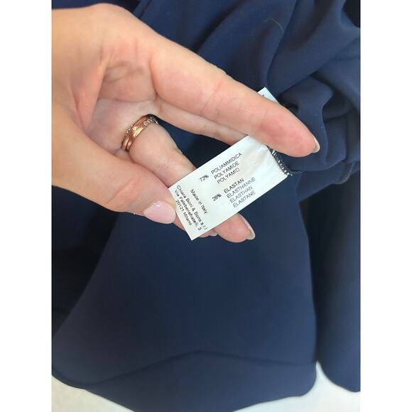 CHIARA BONI Women's Emeraldiah Front-zip Cocktail Midi-dress In Blue Notte - Picture 4 of 6